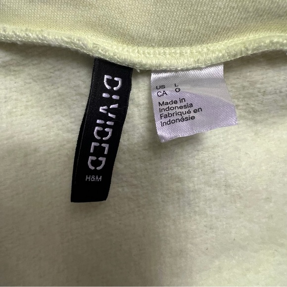 H&M women’s neon yellow quarter zip sweatshirt Size L - Picture 13 of 13